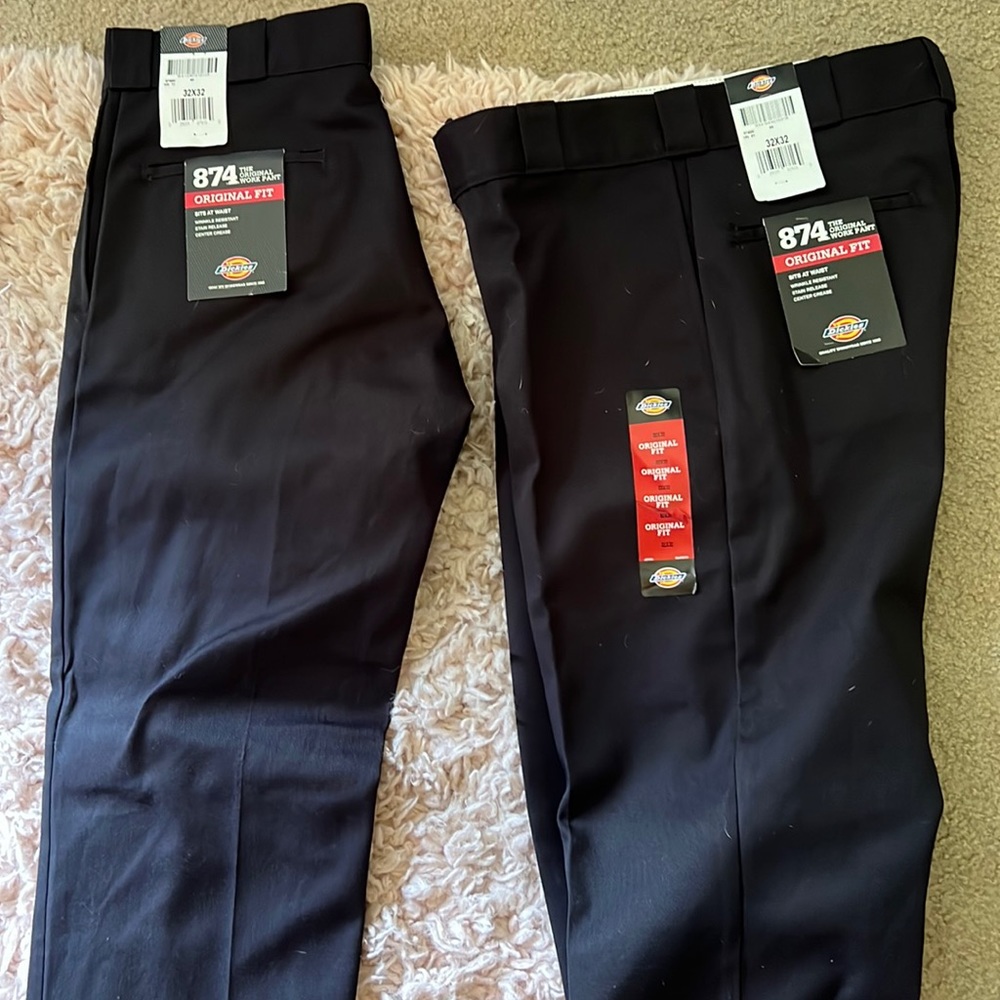2 pairs of Dickies Black 874 Original Fit Pants